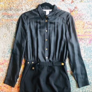 Diane Von Furstenburg Silk and Wool Shirtdress